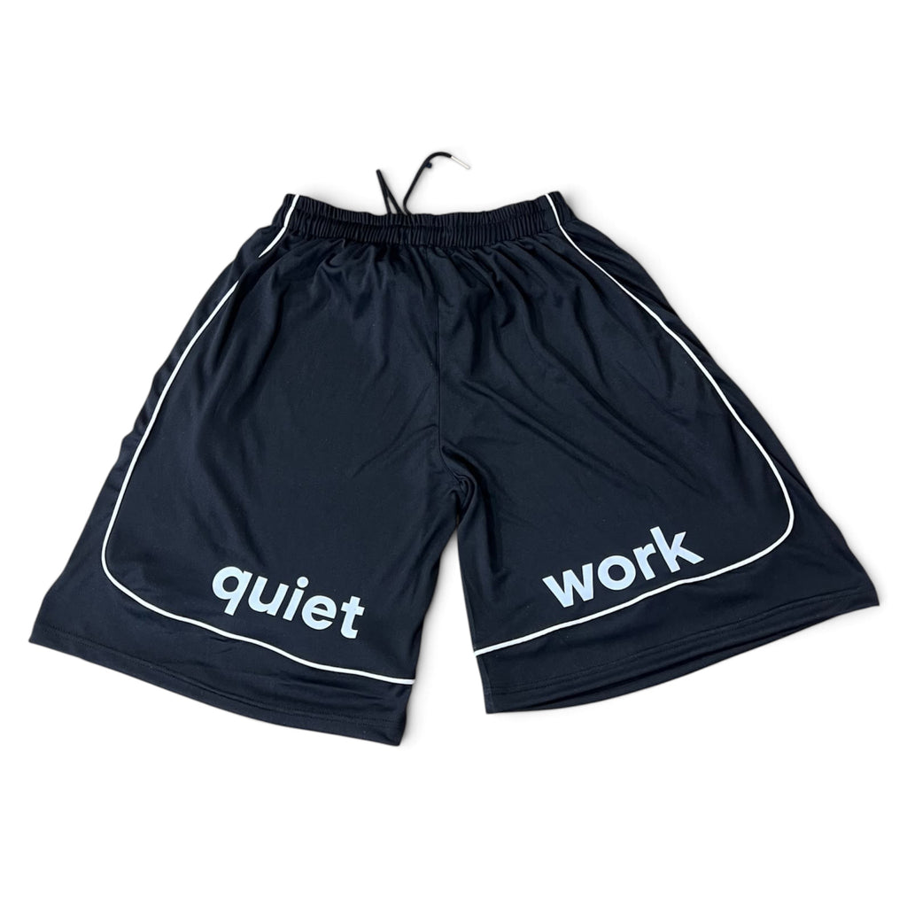 BLACK QUIETWORK HOOP SHORTS