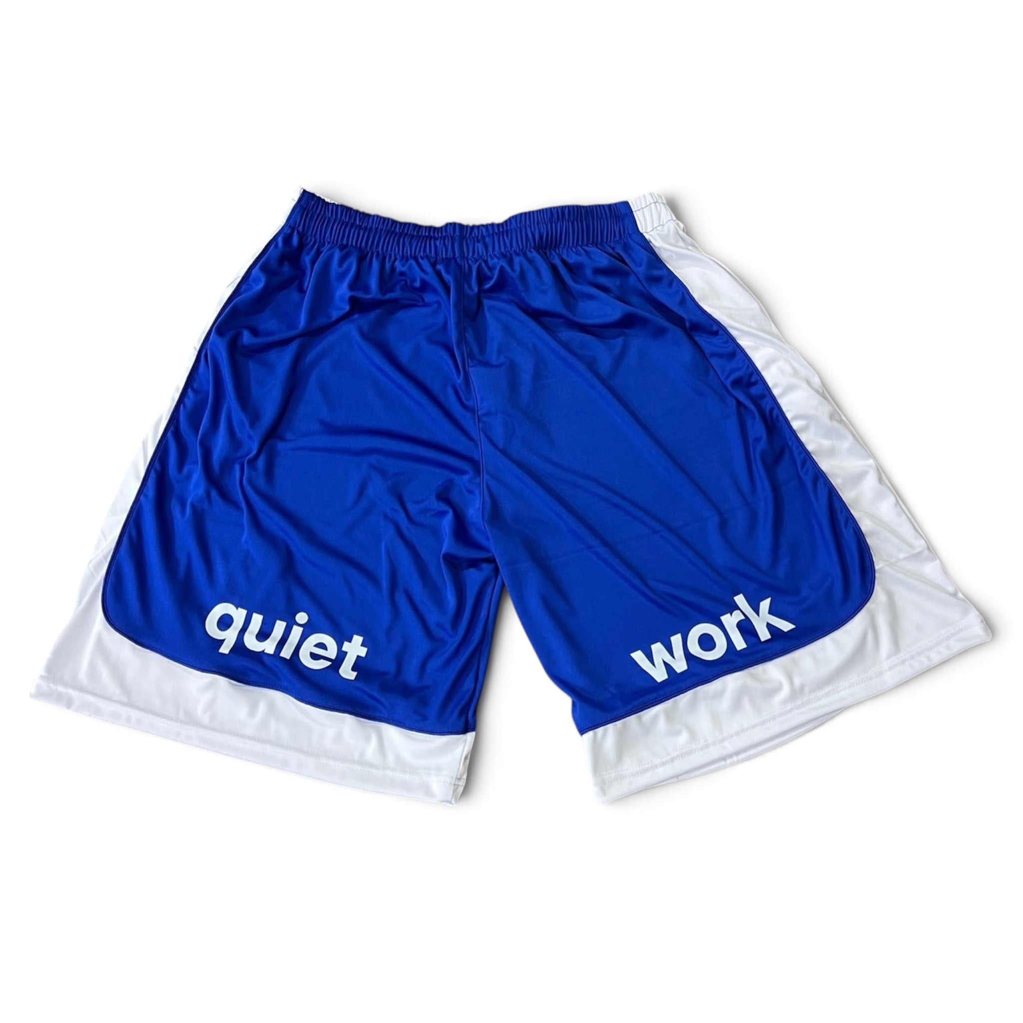 BLUE QUIETWORK HOOP SHORTS
